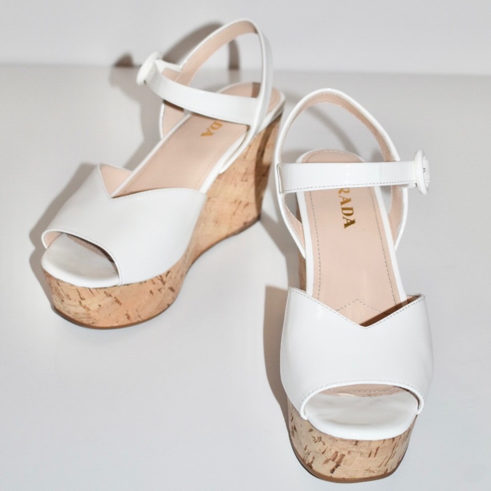 PRELOVED PRADA CALZATURE DONNA SHOES SIZE 37 - Picture 4 of 9